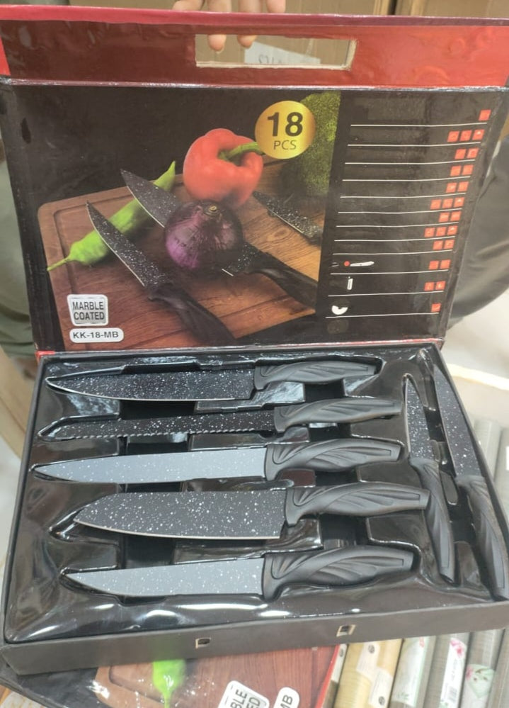 طقم سكاكين ماربل 18x1
